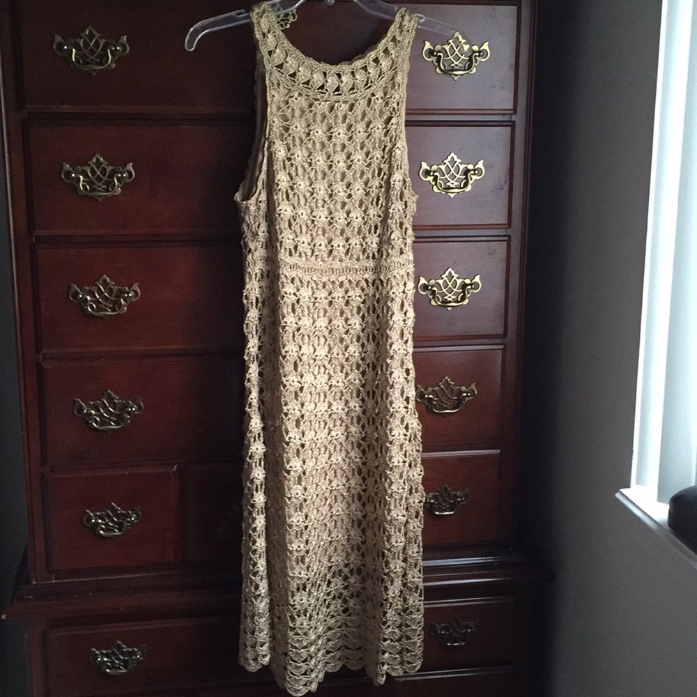 CROCHET DRESS W LINING